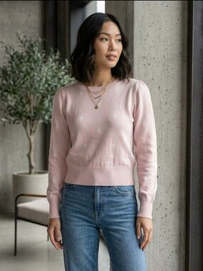 Society 212 Blush Pink Lightning Bolt Sweater L